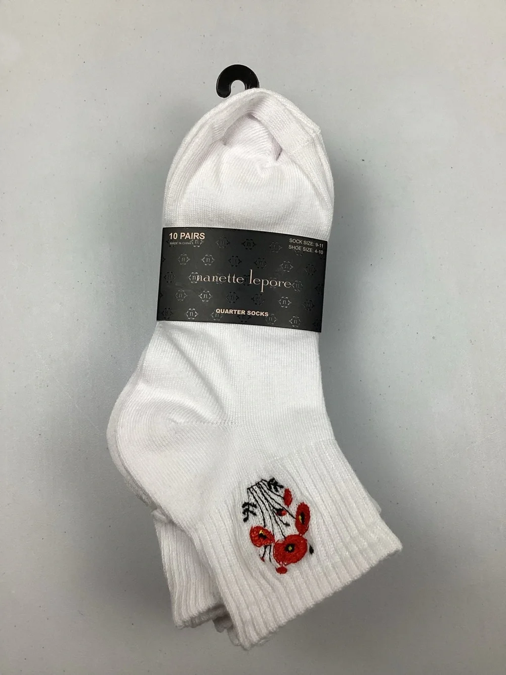 Nanette Lepore 10 Pack White Ankle Quarter Socks NEW! Retail $24